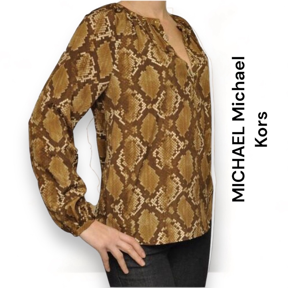 Michael Michael Kors | Basics Python Print Blouse… - image 2